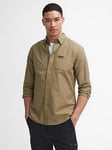 Barbour International Long Sleeve Kinetic Oxford Shirt - Khaki, Khaki, Size L, Men