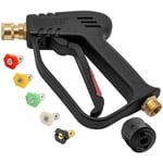 Pistolet de Lavage Haute Pression 4000 PSI,OUYLAF, Pistolet de Nettoyage pour Voiture, Pour Adaptateur compatible Karcher K1-K7, 5 buses quick