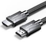 Ugreen HDMI 2.1 -kaapeli 8K 60Hz / 4K 120Hz, 3D, 48 Gbps, 2m - harmaa