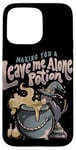 iPhone 15 Pro Max Halloween Making A Leave Me Alone Potion Black Cat Witch Case