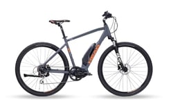 HEAD E I-Peak 1.0 Vélo de Cross électrique Adulte Unisexe, Gris Mat/Orange, 55