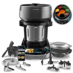 Cecotec Robot de Cuisine Multifonction avec Distributeur d'Aliments Mambo CooKing Unique. 2200 W, 45 Fonctions, Recettes Guidées, Récipient Unique de 5L, Acc: Cuiseur Vapeur ou Palette pour Ragoûts