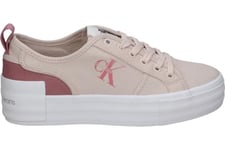 Calvin Klein Jeans Baskets Vulcanisées Femme Bold Low Compensées, Multicolore (Whisper Pink/Ash Rose), 40