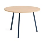 HAY Loop Stand matbord o105 cm Deep blue-clear lacq. oak