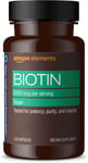 Amazon Elements Vegan Biotin 5000 mcg - Hair, Skin, Nails, 130 Capsules