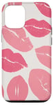 Coque pour iPhone 12/12 Pro Pink Women Kiss Coquette Kisses Girls Rouge à lèvres