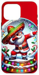 iPhone 16 Pro Max Mexican Santa Claus Dabbing Christmas Sombrero Cholo Case