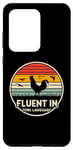 Coque pour Galaxy S20 Ultra Inscription amusante « I'm Fluent In Fowl Language », rétro vintage