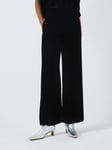 Velvet by Graham & Spencer Friday Velvet Wide Leg Trousers, Black