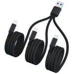 Mcc Câble Usb Multi-Usage 3 En 1 Type C Charge Rapide Transfert De Données [120 Cm] Longueur - Compatible Avec Samsung S23/S22/S21/S20, Huawei, Xiaomi, Redmi, Google, Smartphones A[Sma071201]