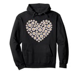 Daisy Heart Flower Design for Valentines Day, Mothers Day, Pullover Hoodie