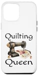 Coque pour iPhone 12 Pro Max Quilter Queen Couvre-lit vintage Motif machine à coudre