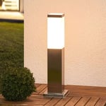 Luminaire extérieur 'Lorian' en inox - inox, blanc