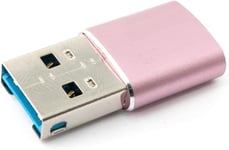 System-S Adaptateur de Carte SD Micro SD vers USB 3.0 Type A Femelle Câble Lecteur de Carte mémoire Rose