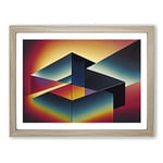 The Engaging Modern Abstract Art H1022 Framed Print for Living Room Bedroom Home Office Décor, Wall Art Picture Ready to Hang, Oak A3 Frame (46 x 34 cm)