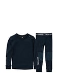 Helly Hansen K Lifa Merino Set Marinblå