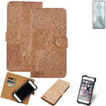 FOR Motorola Moto E14 SMARTPHONE CASE COVER WALLETCASE CORK