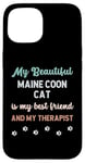 Coque pour iPhone 15 Maine Coon Cat, maman, père, propriétaire, amoureux, thérapeute et ami