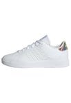 adidas Women's Advantage Base 2.0 Shoes Non Football Low, Cloud White/Cloud White/Halo Mint, 5.5 UK