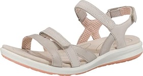 ECCO Womens Cruiseii' Ankle Strap Sandals, Silver Silver Grey Gravel Rose Dust, 4/4.5 UK
