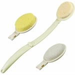 Brosse séparable pour le dos du bain de douche 3 en 1 Brosse pour le corps à long manche Traitement anti-cellulite exfoliant doux Éponge de douche