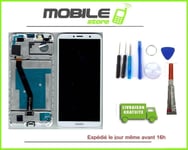 Vitre Tactile + Ecran LCD + châssis Pour Huawei Y6 2018 (ATU-L11) Blanc + Outils