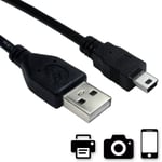 0.5M MINI B USB CABLE Type A Male High Speed Fast Data Transfer Phone Tablet