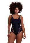 Sans Complexe Women's Bondi Beach One Piece Swimsuit, Black, 36/10-38/12