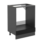 Meuble pour four R-Line, Noir Haute brillance, 60 cm sans plan de travail Vicco