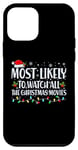 Coque pour iPhone 12 mini Plus susceptible de regarder tous les films de Noël drôles