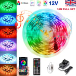 10m LED Strip Lights Bluetooth 5050 RGB Colour Changing Cabinet Kitchen Lighting