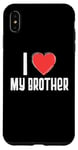 Coque pour iPhone XS Max Coeur Rouge Famille Assortie I Love my Brother