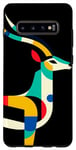 Coque pour Galaxy S10+ Minimalisme géométrique Illustration moderne Gazelle Art