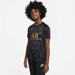 NIKE Psg Y Nk Dry Top SS PM Cl T-Shirt - Black/Bordeaux/(Truly Gold) (No Sponsor-3RD), X-Large