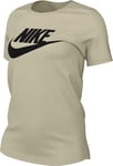 Nike Women's Shirt W NSW Club SS Tee ICN Ftra, Coconut Milk/Black, DX7906-113, L