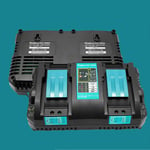 For Makita DC18RD 18v Li-Ion BL1850 Twin Double Port Rapid Battery Charger 240V