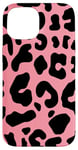 iPhone 15 Pink Leopard Cheetah Print Phone Case Animal For Women Cute Case