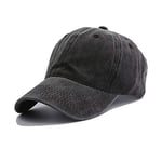 WAZHX Washed Cotton Pure Color Light Board Baseball Cap Women Multi-Color Optional Bone Caps Women Baseball Cap Black