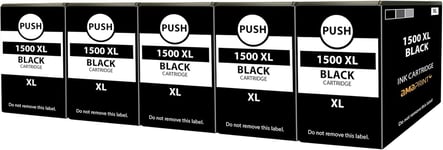 5 XL Cartouches Compatible avec Canon PGI 1500XL Noir pour Canon Maxify MB2000 MB2050 MB2100 MB2150 MB2155 MB2300 MB2350 MB2700 MB2750 MB2755