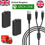 2 Pack 1400mAh Rechargeable Battery Play and Charge Kit for Xbox ONE Controller