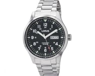 Lorus Men's Watch Automatic Watch Black Dial and Silver Strap RL403BX9 RRP £130