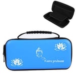 Etui pochette Switch LITE bleu personnalisee prenom bouddha blanc