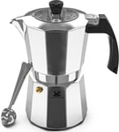 Cafe  Du  Chateau  Espresso  Maker -  Stovetop  Moka  Pot ,  6  Cup ,  Transpare