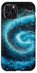 iPhone 11 Pro Turquoise Spiral Particle Swirls Space Case