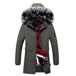 Parka Homme De Marque Mi-Longue À Capuche Detachable Doudoune Homme Vêtement Masculin Épaississant Manteau Homme Droit Imperméable -Zs306771