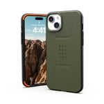 UAG Civilian Series Rugged Case for Apple iPhone 15 Plus [6.7-inch] - Civilian Olive Drab - baksidedeksel for mobiltelefon