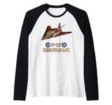 American Aircraft Stealth Bomber F117 Nighthawk Raglan Baseball Tee