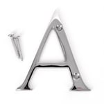 MODERN POLISHED CHROME FRONT DOOR LETTER A House Building Porch Gate Wall Alpha