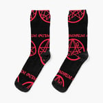 Chaussettes Taille Unique . Necronomicon De Lovecraft (Rouge) Nouveauté Fantaisie Motif Fou Équipage Décontracté Pour Hommes Femmes