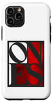 Coque pour iPhone 11 Pro Rouge One Of Them Ones Couleur rouge Graphique blanc